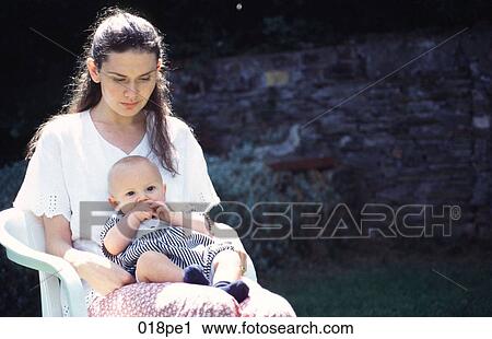 Stock Image - Mother with Baby Boy. Fotosearch