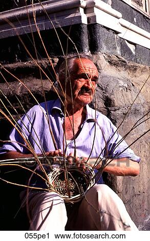 Old Man Weaving a Cane Basket Italy View Large Photo Image Stock Image - Old Man Weaving a Cane Basket Italy. Fotosearch