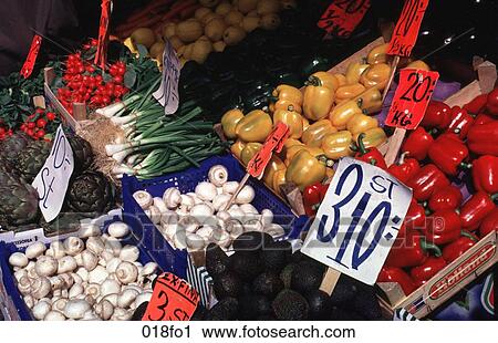 Market Display of Fruit and Vegetables View Large Photo Image Stock Image - Market Display of Fruit and Vegetables. Fotosearch