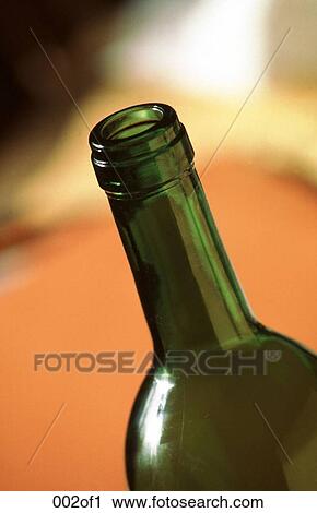 Stock Image - Neck of Wine Bottle. Fotosearch