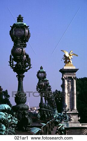 Stock Image - Alexander III Bridge Paris France. Fotosearch