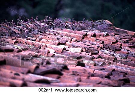 Detail of Tiles on a Spanish Farm Roof View Large Photo Image Stock Image - Detail of Tiles on a Spanish Farm Roof. Fotosearch