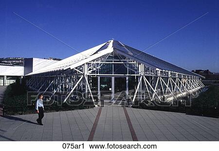 Stock Image - Glass and Steel Pyramid UK. Fotosearch