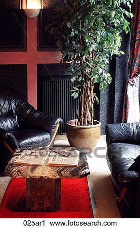Stock Image - Interior View of Parisian Lobby France. Fotosearch