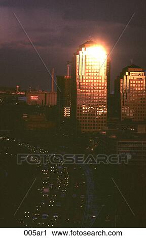 Stock Image - Sunlight Catching the World Trade Centre Toronto. Fotosearch