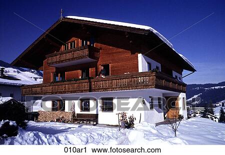 Tyrolean Wooden House Austria View Large Photo Image Stock Image - Tyrolean Wooden House Austria. Fotosearch