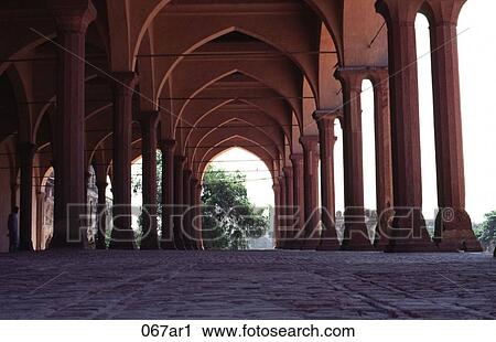Stock Image - View through Colonnade Fort Lahore Pakistan. Fotosearch