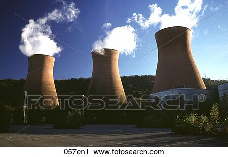 Stock Image - Cooling Towers of Ironbridge Power Station UK. Fotosearch