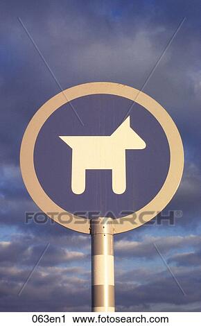 Stock Image - Dog Street Sign. Fotosearch