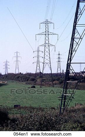 Electricity Pylons Crossing Pasture Land UK View Large Photo Image Stock Image - Electricity Pylons Crossing Pasture Land UK. Fotosearch