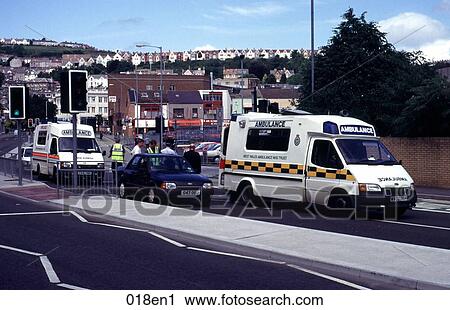 Emergency Services on a Road UK View Large Photo Image Stock Image - Emergency Services on a Road UK. Fotosearch