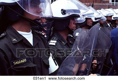 Riot Police in a Line Colombia South America View Large Photo Image Stock Image - Riot Police in a Line Colombia South America. Fotosearch