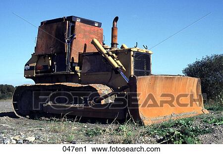 Stock Image - Rusting Bulldozer. Fotosearch