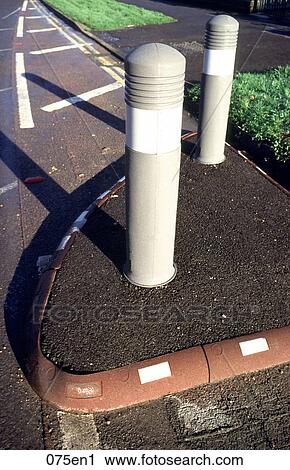 Traffic Calming Bollards View Large Photo Image Stock Image - Traffic Calming Bollards. Fotosearch
