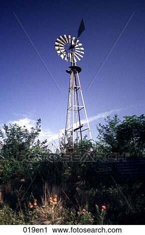 Stock Image - Wind Pump South America. Fotosearch