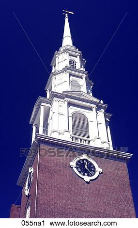 Belfry and Clock Tower Park Street Church Boston View Large Photo Image Stock Image - Belfry and Clock Tower Park Street Church Boston. Fotosearch
