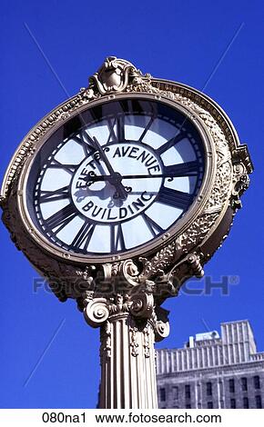 Clock on Fifth Avenue Manhattan New York View Large Photo Image Stock Image - Clock on Fifth Avenue Manhattan New York. Fotosearch