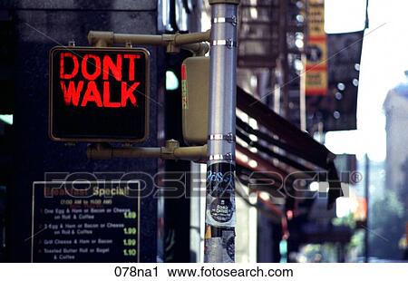 Dont Walk Traffic Sign Manhattan New York View Large Photo Image Stock Image - Dont Walk Traffic Sign Manhattan New York. Fotosearch