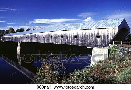 Long Covered Wooden Bridge New Hampshire View Large Photo Image Stock Image - Long Covered Wooden Bridge New Hampshire. Fotosearch