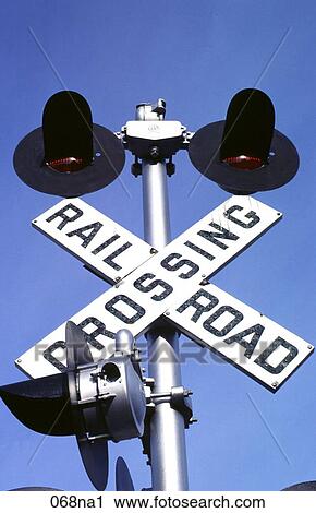 Railroad Crossing Warning Signal View Large Photo Image Stock Image - Railroad Crossing Warning Signal. Fotosearch