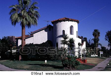 Stock Image - Spanish Style Home Beverley Hills Los Angeles. Fotosearch