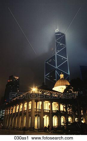Night View of City Hall and Bank of China Hong Kong View Large Photo Image Stock Image - Night View of City Hall and Bank of China Hong Kong. Fotosearch