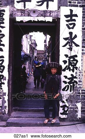 Old Woman in Doorway of Walled Village Hong Kong View Large Photo Image Stock Image - Old Woman in Doorway of Walled Village Hong Kong. Fotosearch
