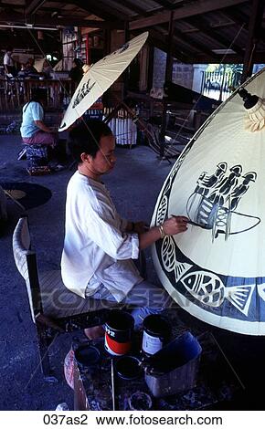 Artist Illustrating Large Parasol Thailand Asia View Large Photo Image Stock Image - Artist Illustrating Large Parasol Thailand Asia. Fotosearch