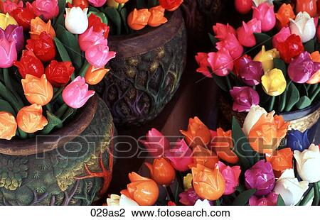 Colour Wooden Flowers Chiang Mai Thailand Asia View Large Photo Image Stock Image - Colour Wooden Flowers Chiang Mai Thailand Asia. Fotosearch