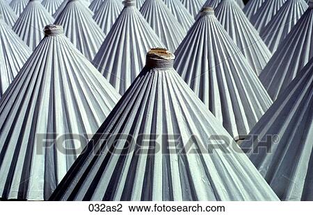 Graphic View of White Parasols Thailand Asia View Large Photo Image Stock Image - Graphic View of White Parasols Thailand Asia. Fotosearch
