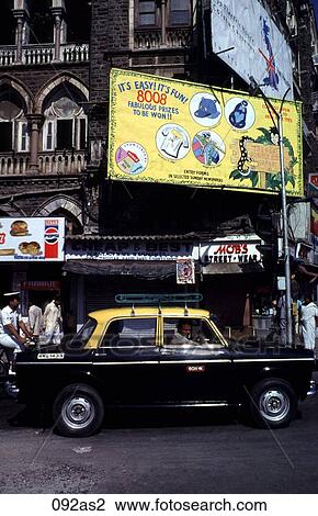 Taxi Cab in Street Bombay India Asia View Large Photo Image Stock Image - Taxi Cab in Street Bombay India Asia. Fotosearch