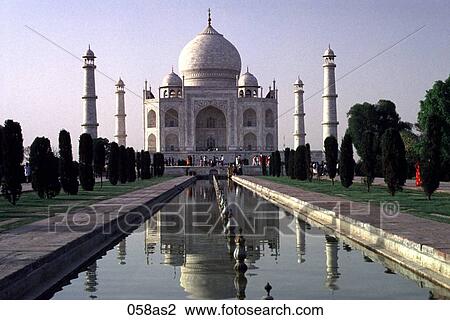 Stock Image - The Taj Mahal Agra India Asia. Fotosearch
