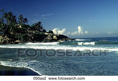 View of Kovalum Beach Kerala India Asia View Large Photo Image Stock Image - View of Kovalum Beach Kerala India Asia. Fotosearch