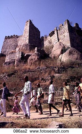 Visitors to Golconda Fort Hyderabad India Asia View Large Photo Image Stock Image - Visitors to Golconda Fort Hyderabad India Asia. Fotosearch