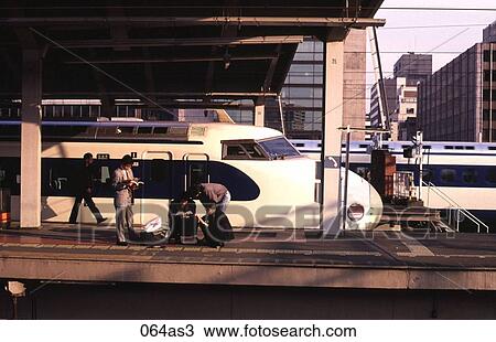 Stock Image - Bullet Train Tokyo Japan Asia. Fotosearch