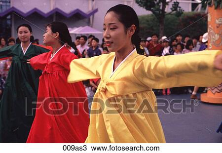 Dancing Women Taejon Korea Asia View Large Photo Image Stock Image - Dancing Women Taejon Korea Asia. Fotosearch