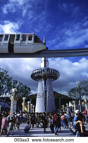Stock Image - Mono-rail Taejon Expo Korea Asia. Fotosearch