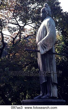 Stock Image - Statue of Samurai Tokyo Japan Asia. Fotosearch
