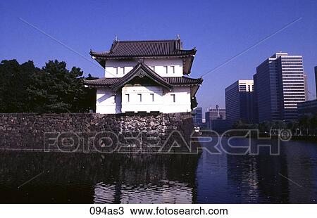 Stock Image - View of the Imperial Palace Tokyo Japan Asia. Fotosearch