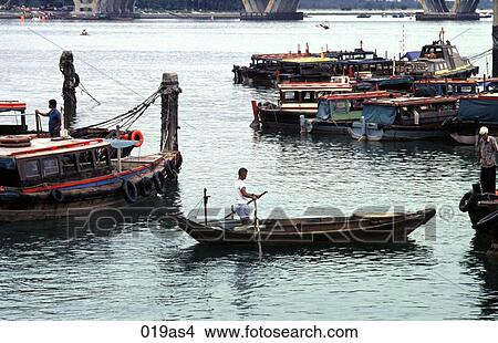 Boats in Harbour Clifford Pier Singapore Asia View Large Photo Image Picture - Boats in Harbour Clifford Pier Singapore Asia. Fotosearch