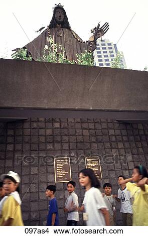 Children and Statue Manila The Philippines Asia View Large Photo Image Picture - Children and Statue Manila The Philippines Asia. Fotosearch