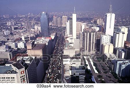 City Skyline Makati Manila The Philippines Asia View Large Photo Image Picture - City Skyline Makati Manila The Philippines Asia. Fotosearch