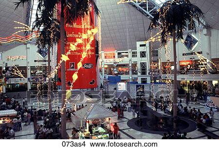 Picture - Interior of Shopping Mall Manila The Philippines. Fotosearch