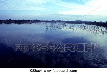 Reflections in a Lake Luzon The Philippines Asia View Large Photo Image Picture - Reflections in a Lake Luzon The Philippines Asia. Fotosearch