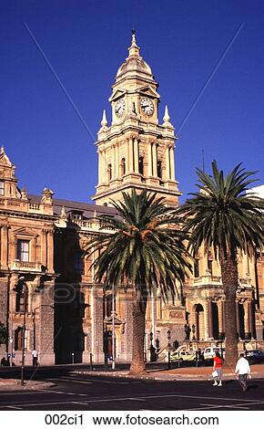 Clock Tower and Civic Hall Cape Town South Africa View Large Photo Image Stock Image - Clock Tower and Civic Hall Cape Town South Africa. Fotosearch