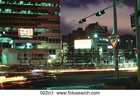 Night View of Street Seoul Korea View Large Photo Image Stock Image - Night View of Street Seoul Korea. Fotosearch
