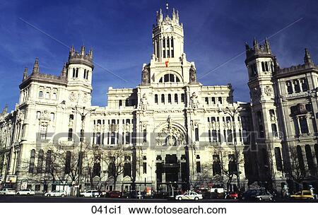 Palacio de Comunicaciones Madrid Spain View Large Photo Image Stock Image - Palacio de Comunicaciones Madrid Spain. Fotosearch