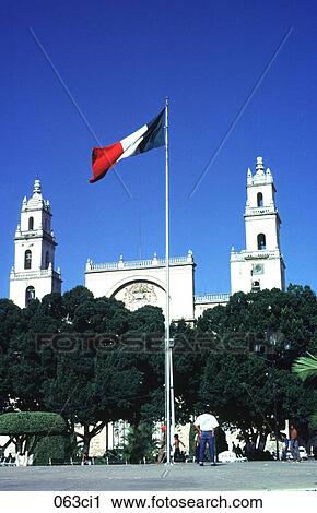 Plaza and Cathedral Merida Yucatan Mexico View Large Photo Image Stock Image - Plaza and Cathedral Merida Yucatan Mexico. Fotosearch