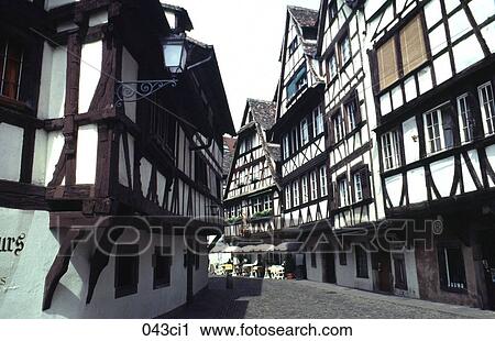 Rue de Bain-aux-planes Petite France Strasbourg View Large Photo Image Stock Image - Rue de Bain-aux-planes Petite France Strasbourg. Fotosearch