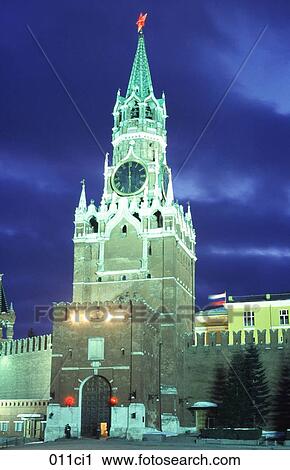 Spassky Tower The Kremlin Moscow Russia View Large Photo Image Stock Image - Spassky Tower The Kremlin Moscow Russia. Fotosearch